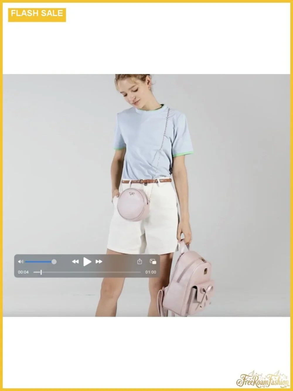 PU Leather Bowknot Fashion Backpack Women Rucksack Ladies Shoulder Bag 3-Piece